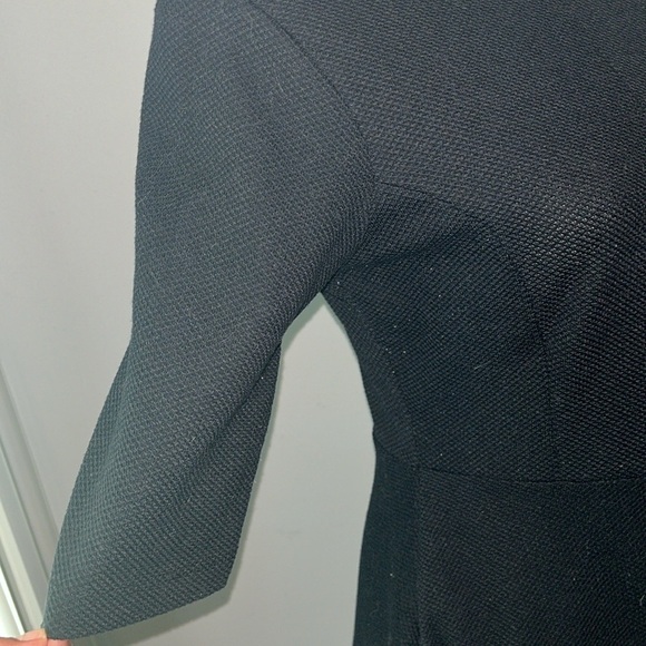 TopShop Black Short Sleeve Thermal Skater Fit & Flare Dress Sz US 6 - Picture 2 of 7